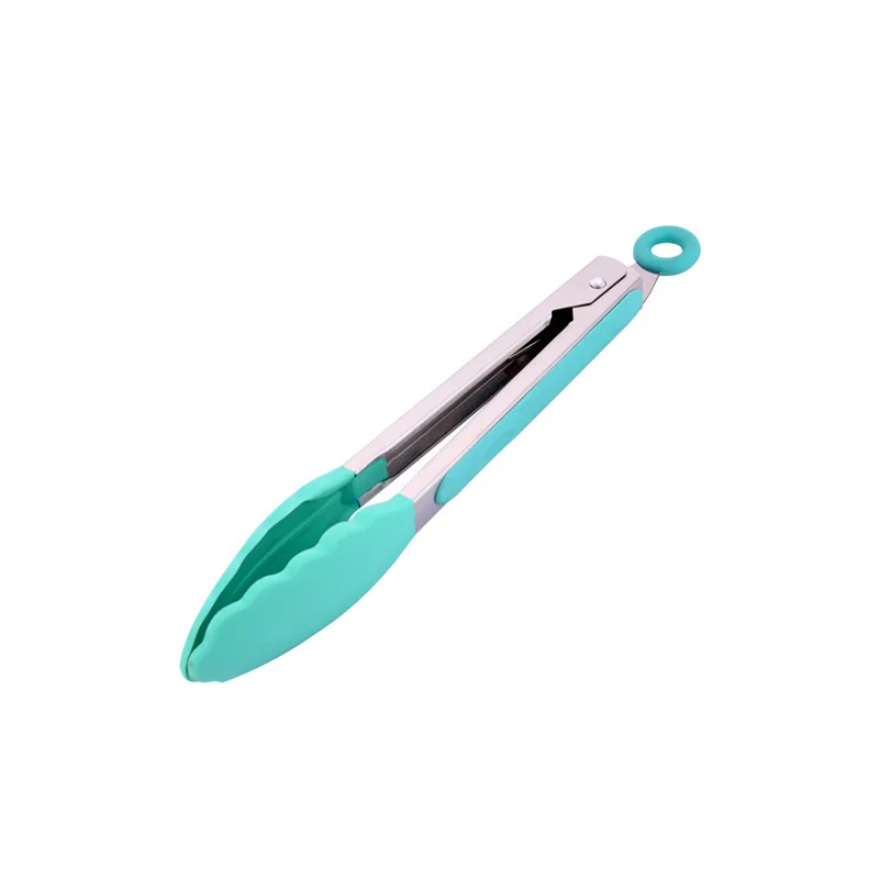 Heat Resistant Locking Premium Sturdy 9inch BBQ Silicone Kitchen Tongs Clip