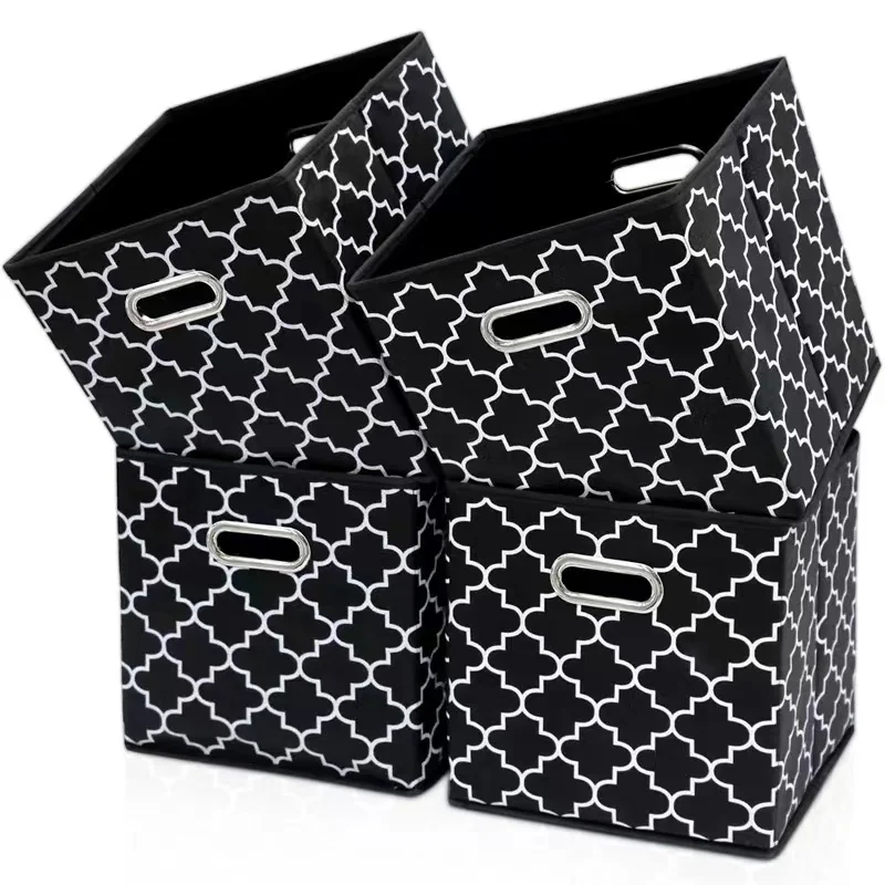 Wholesale Custom Popular storage boxes bins with logo Promotional  non woven storage boxes