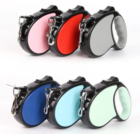 3 / 5 meters Retractable Dog Leash Pet dog Walking Leash automatic control dog lead With Anti-slip Handle