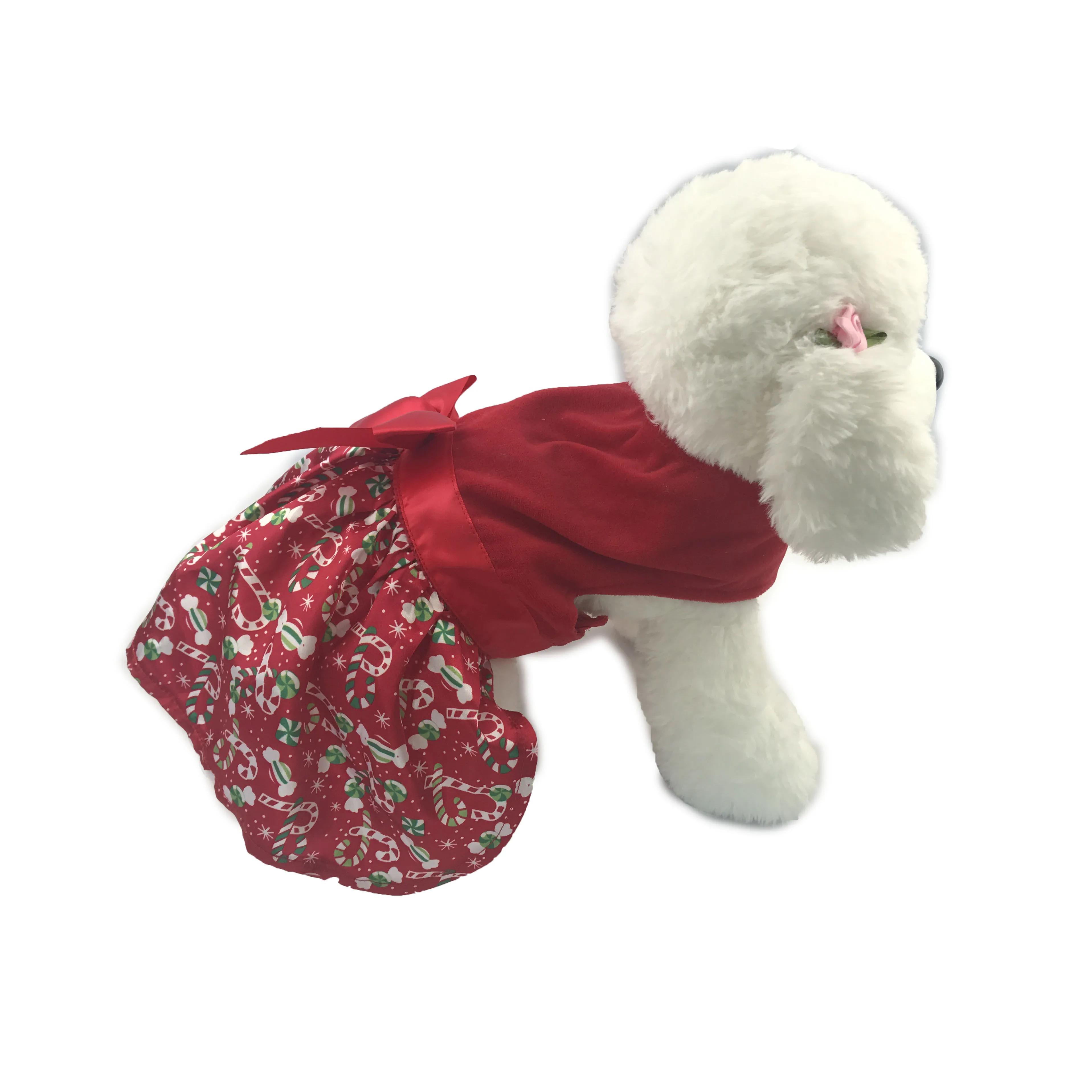 
Wholesale Fancy Christmas Pet Clothing Distributors Fabric For Dog Clothes 