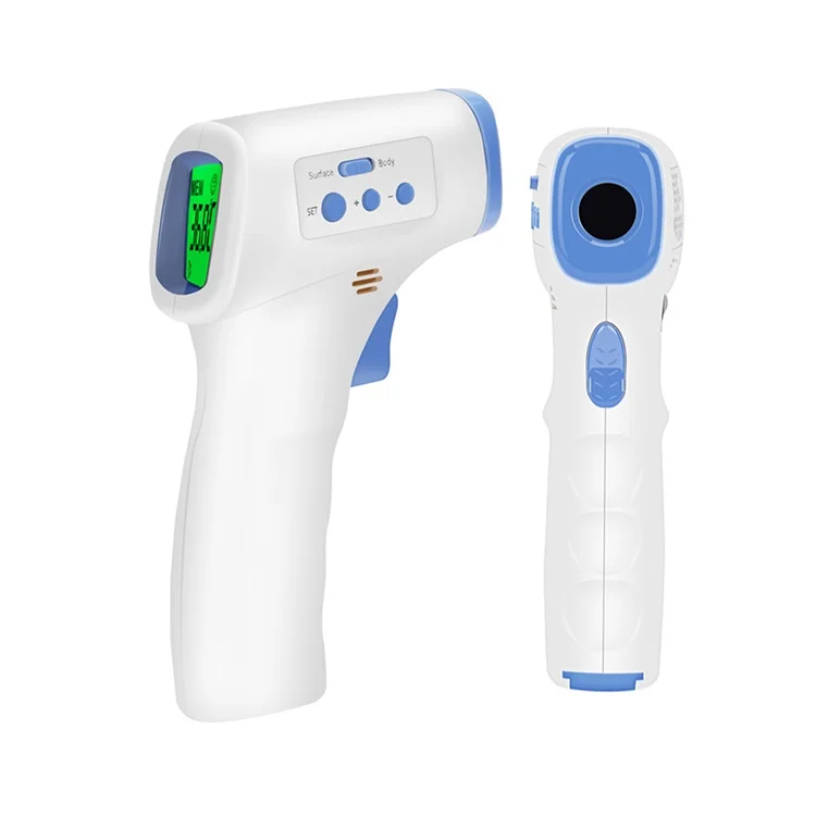 Non-contact Body Infrared Thermometer Digital Forehead Infrared Gun Electric Ce ABS Temperature Gun 32 Sets Removable Battery