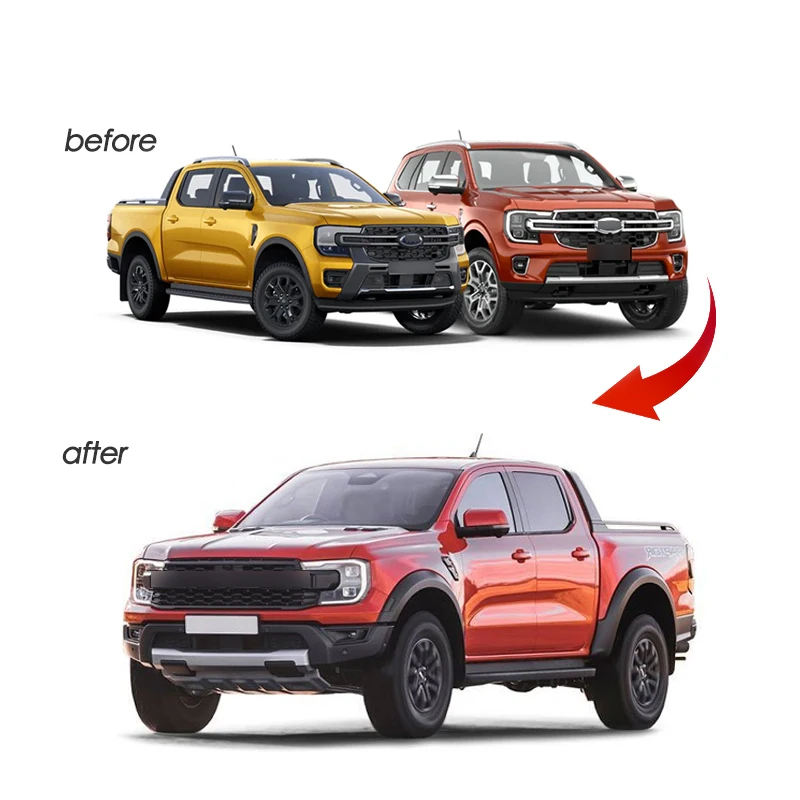 Car Bumper Truck Front Bumper Body Kits for Ford Range T9 2023 upgraded to Raptor