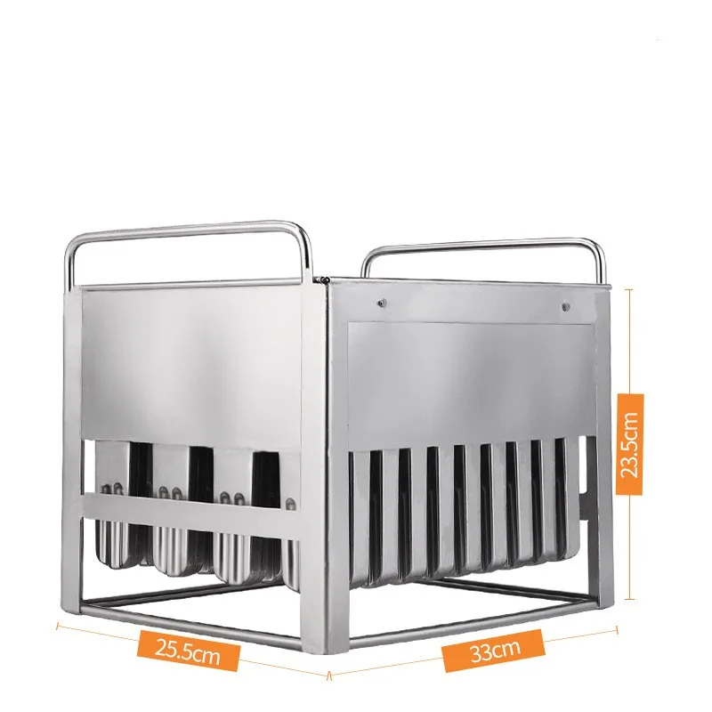 Stainless Steel Ice Lolly Mould Various Shape Square head Popsicle Mold Spiral Ice Cream Mold With Stick Holder