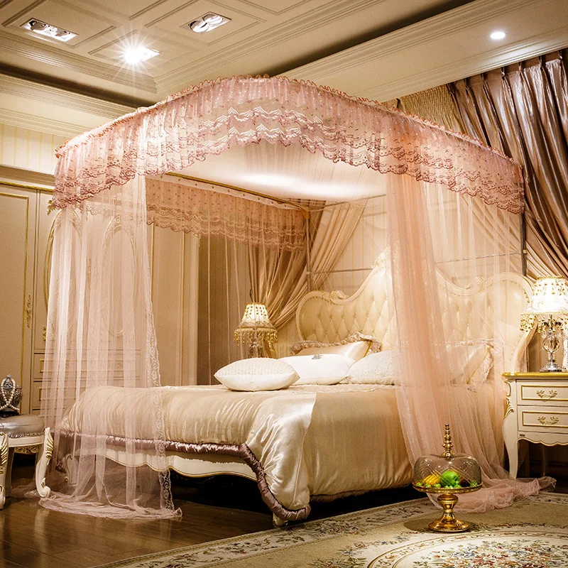 European pink telescopic slide guide rail  cheap U shaped slide curtain mosquito net