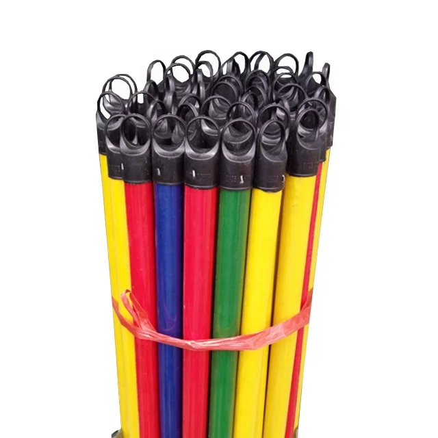 manufacture cheap PVC coated wooden broom stick brush handle mop stick