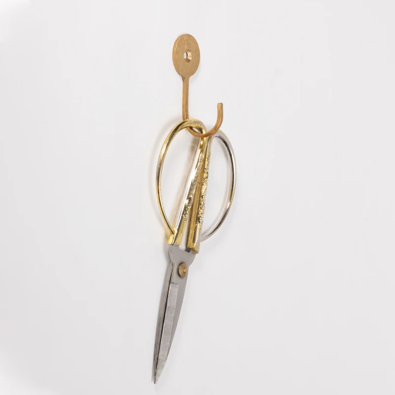 Hammered Minimal J Hook Brass cloth coat wall J shape Key Bag hooks hangers steel Metal kitchen Decorative wall hook handmade