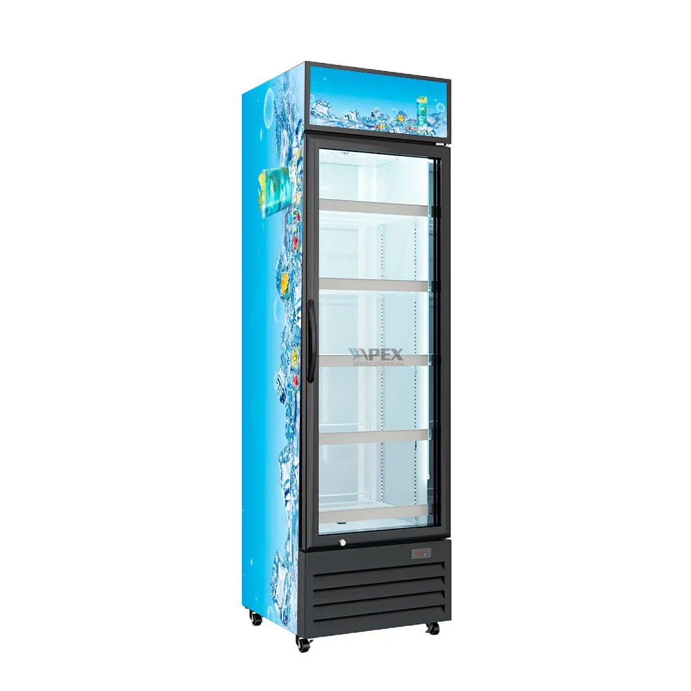 3-year warranty global distribution Vertical Upright Drink Refrigerator Display Beverage Cooler Showcase Glass Door