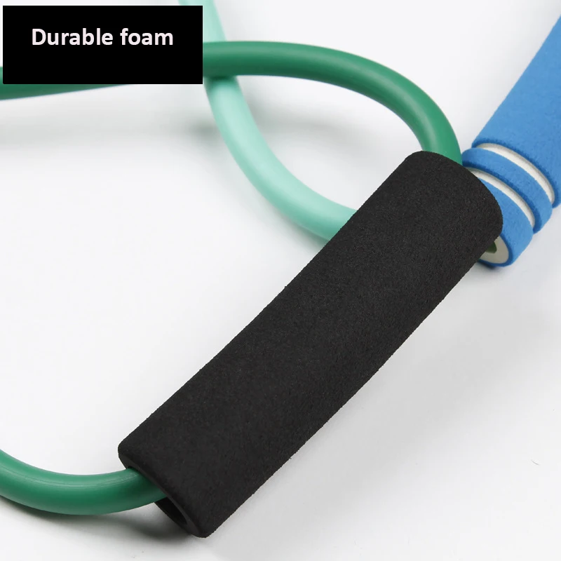 Pilates Yoga Accessories Fitness Elastic Chest Expander 8 Shaped Resistance Tube With Handle