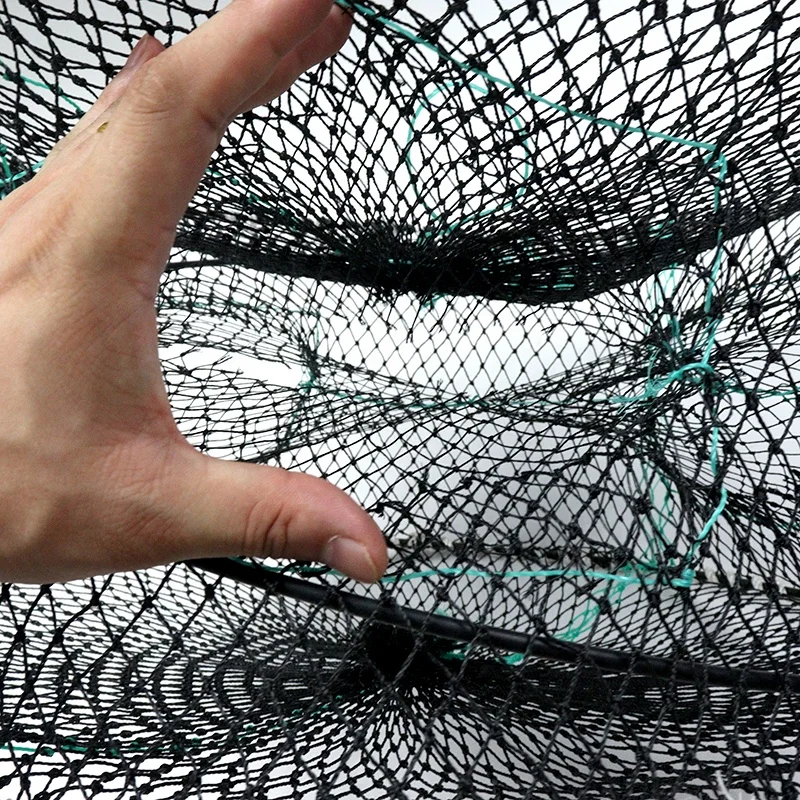 Spring Fishing Cage Lobster Crab Fish Pot Aquaculture Trap Best Quality Folding Wholesale 30*60cm Fishing Net HDPE Crawfish