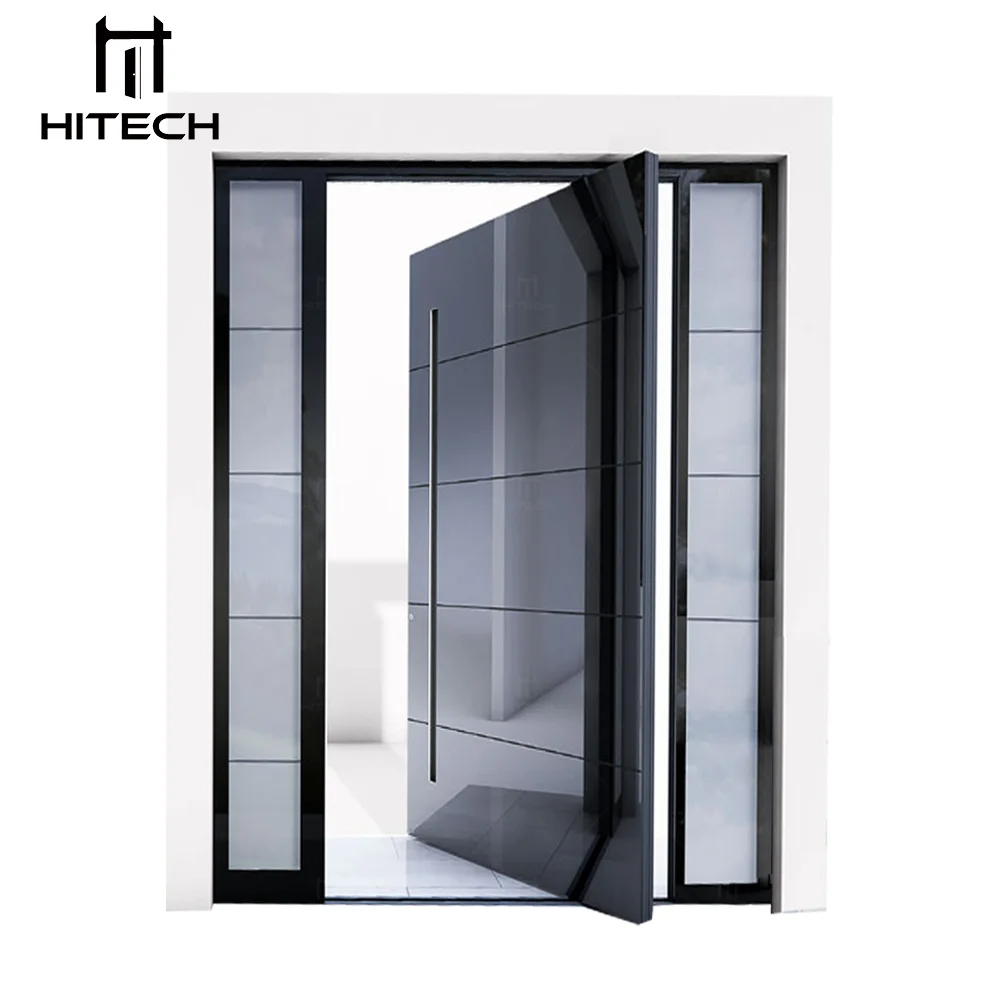 Hitech entry pivot door modern anti theft security luxury pivot entrance door residential security front entry doors for house