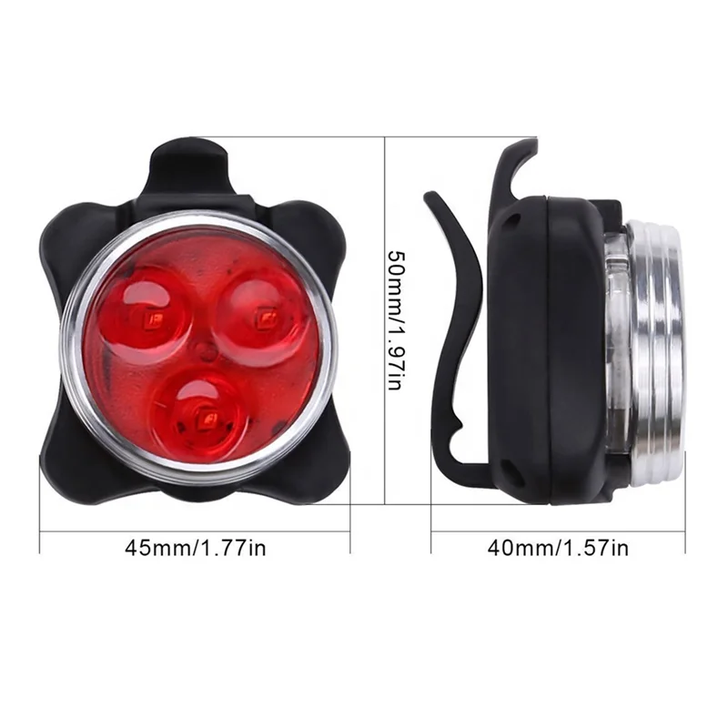 Bicycle Accessories Tail Light Cycling Safety Warning USB Rechargeable LED Bike Light