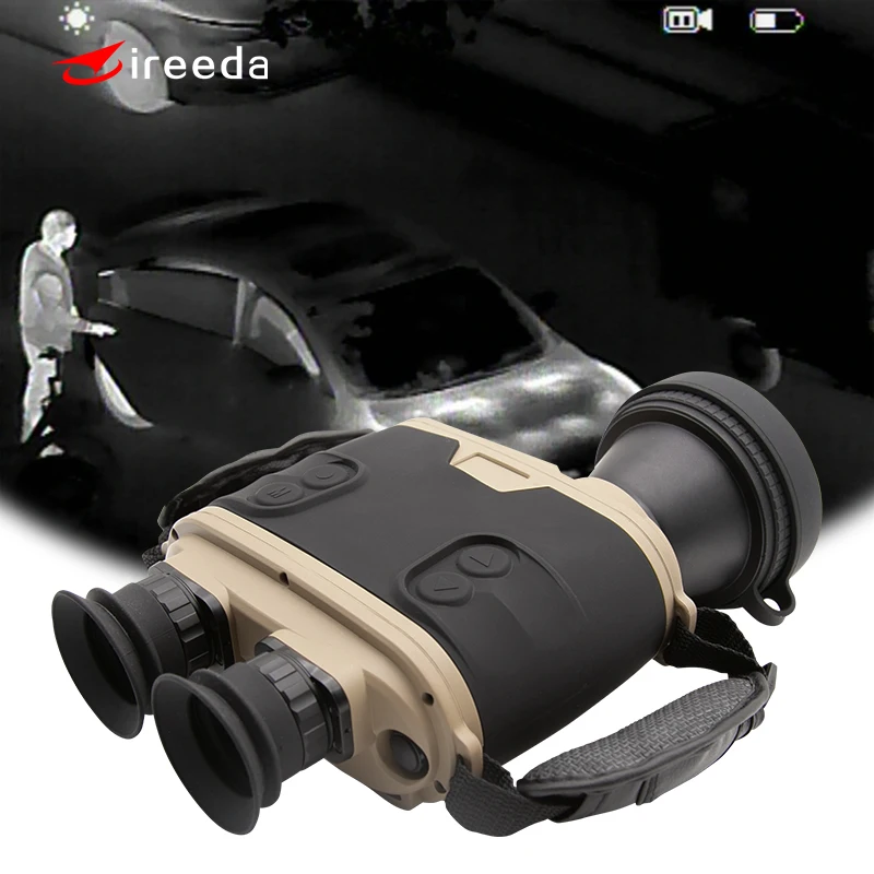 Factory Outlet Big Lens 100mm Thermal Imager 1024x768 OLED Flexible E-Zoom 4x 8x Thermal Binoculars DA-6100B