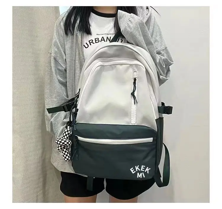 Casual Patterned Laptop Backpack Softback Computer Bag with Zipper Closure for Students for School and Travel Polyester Lined