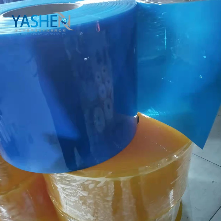 2021 the latest blue welded translucent arc resistant PVC sheet door curtain for eye protection