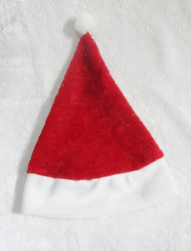 Wholesale Cheap Promotion Non-woven Christmas Party Hat Unisex Adult Felt Classic Santa Hat