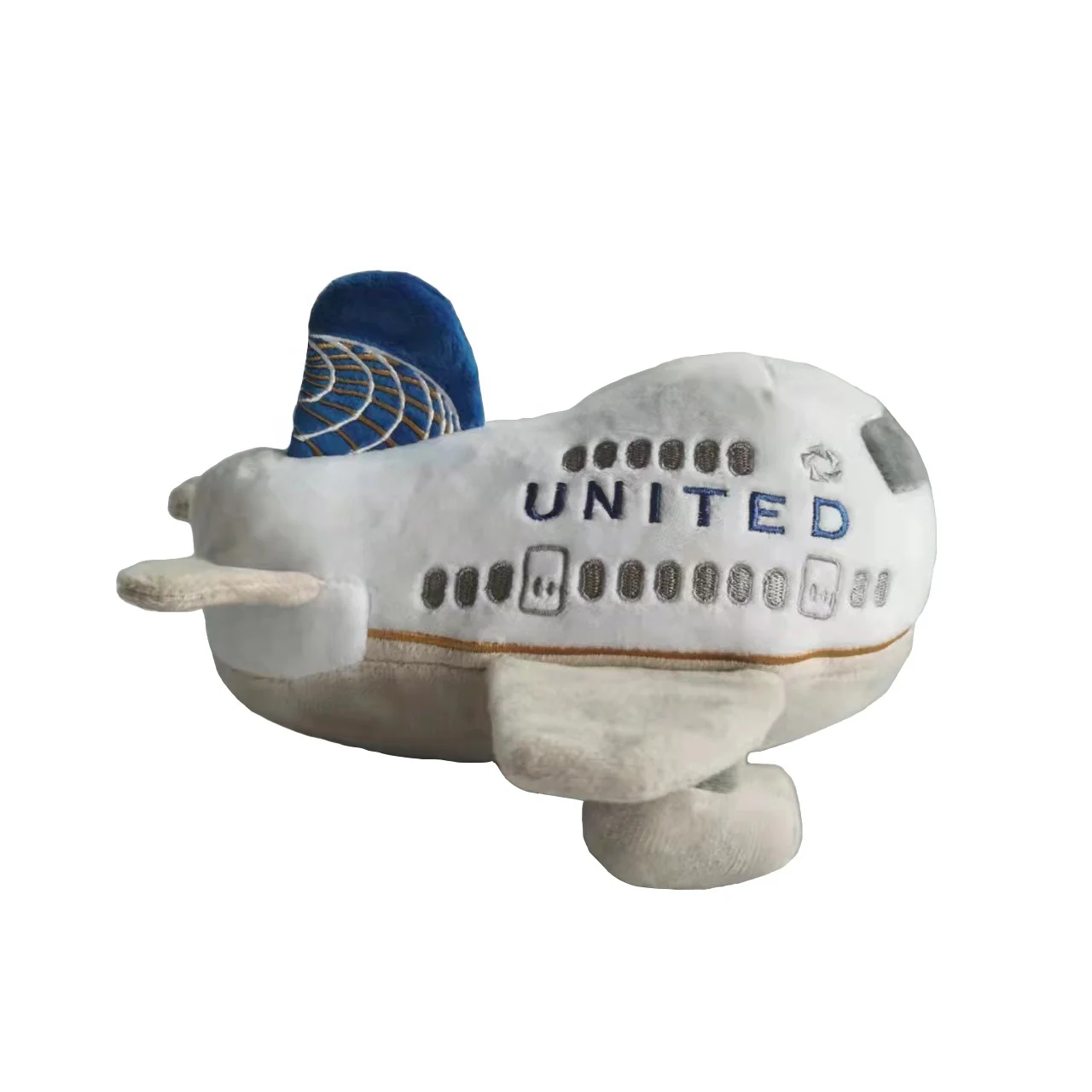 Custom sublimation embroidered stuffed soft kids toy airplane plush vehicles models airplane toys for Children