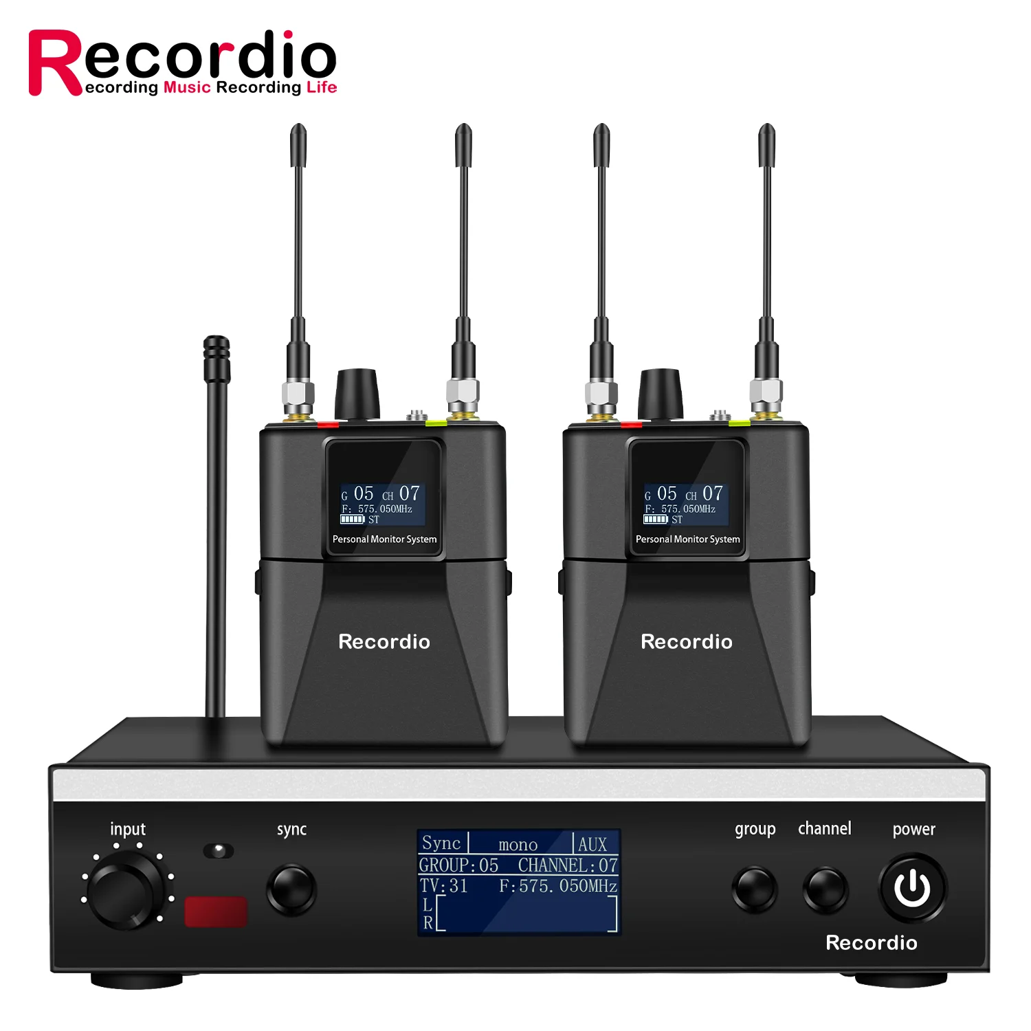 GAW-PSM3 UHF Wireless Monitoring System 120 Meters Distance Transmission Real Time Return Receiver
