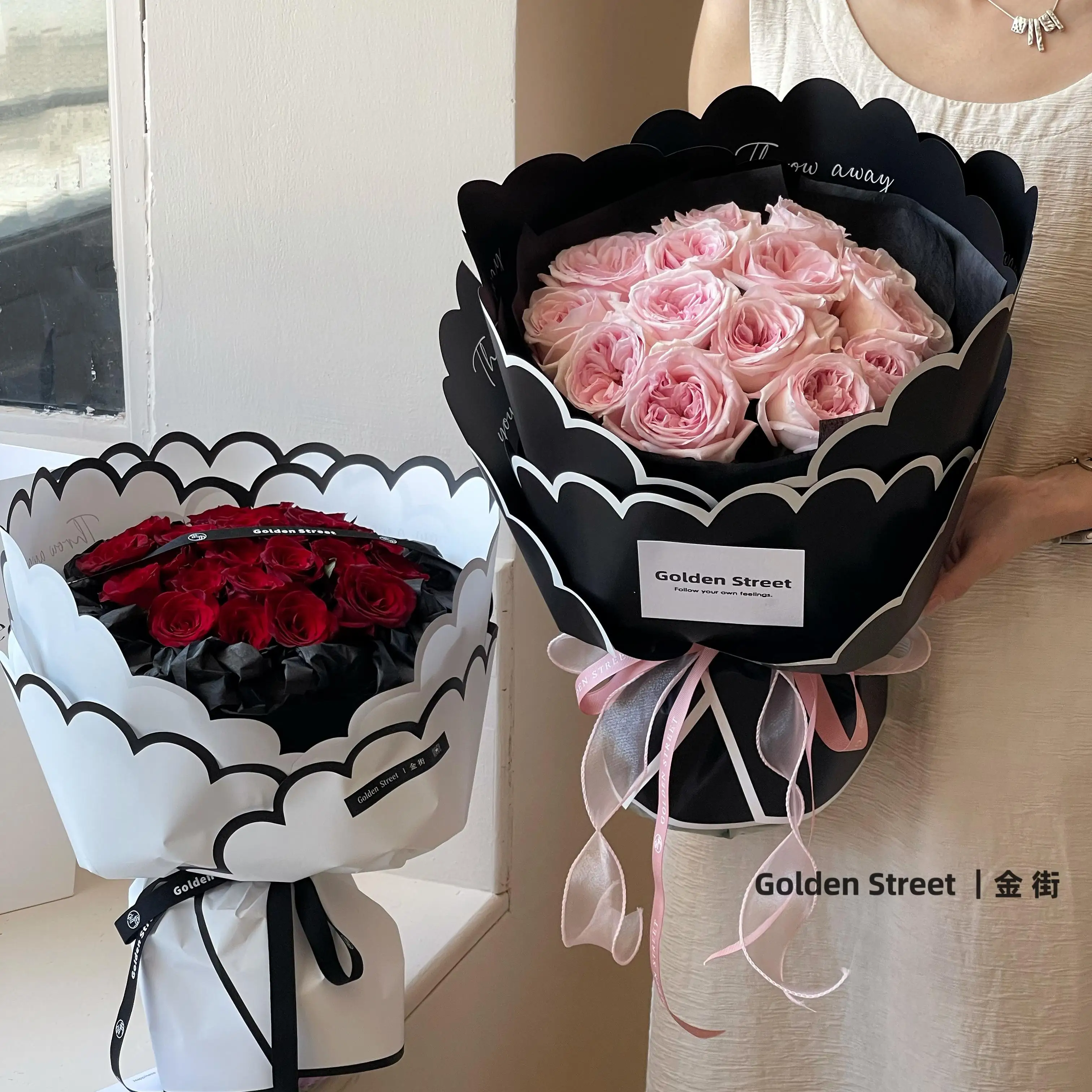 New arrival Creative 10pcs/bag Wavy  Wrapping Paper Waterproof Wrapping paper for florist