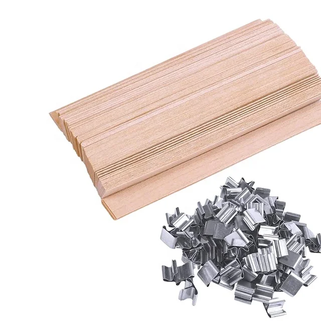 WW01 Wholesale Various Sizes Double Layered Soy Candle Wicks Crackling Wood Candle Making DIY 100 Pieces Per Bag WINBY