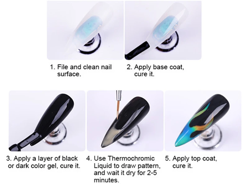 Thermochromic Liquid Semi Permanent Gel Nail Color Changing Gel Nail Polish