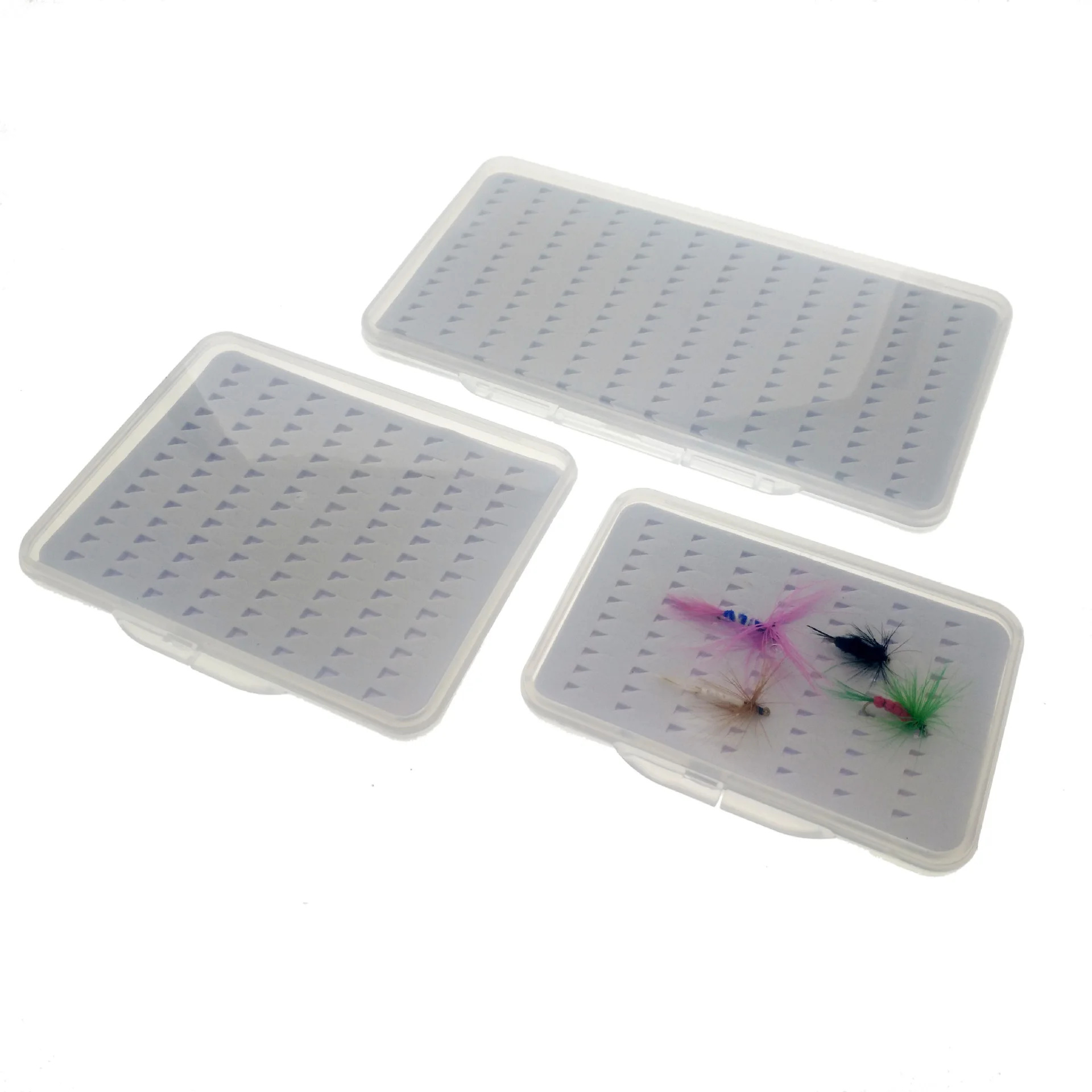 Large medium and small three sizes Transparent fly hook fishing tackle box
