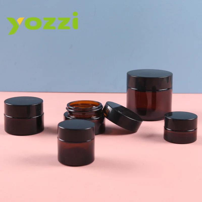 Fast Delivery 10ml 15ml 20ml 30ml 50ml 60ml 100ml 270ml Brown Transparent Cosmetic Glass Jars