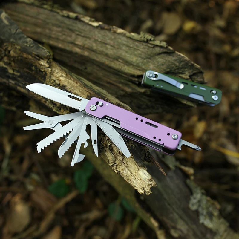 GHK New Design Full Locking 13 in 1 Multi Function Pocket Knife with Scissors Saw Bottle Opener