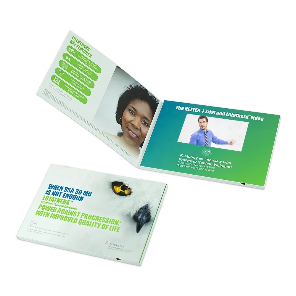 Custom TFT 5 Inch Screen LCD Video Greeting Business Card Video Mailer