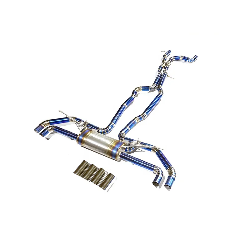ING titanium alloy catback exhaust pipe with muffler valve for 2010-2017 Cayenne 92A  958 3.0 3.6 4.8