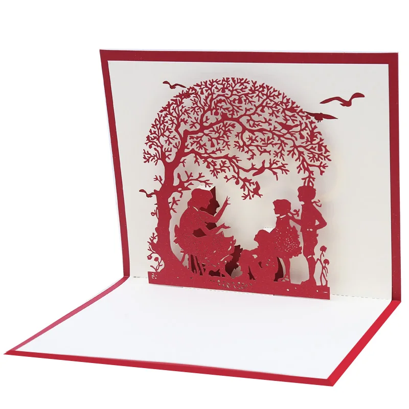 Handmade Thank You 3d  Pop Up Card  Custom Flower Paper Kinds Invitation Gift Holiday Greeting Card