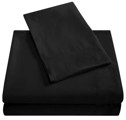 Solid Color Luxury Super Soft Microfiber  Flat Sheet Fitted Sheet 4pcs Bed Sheet Set