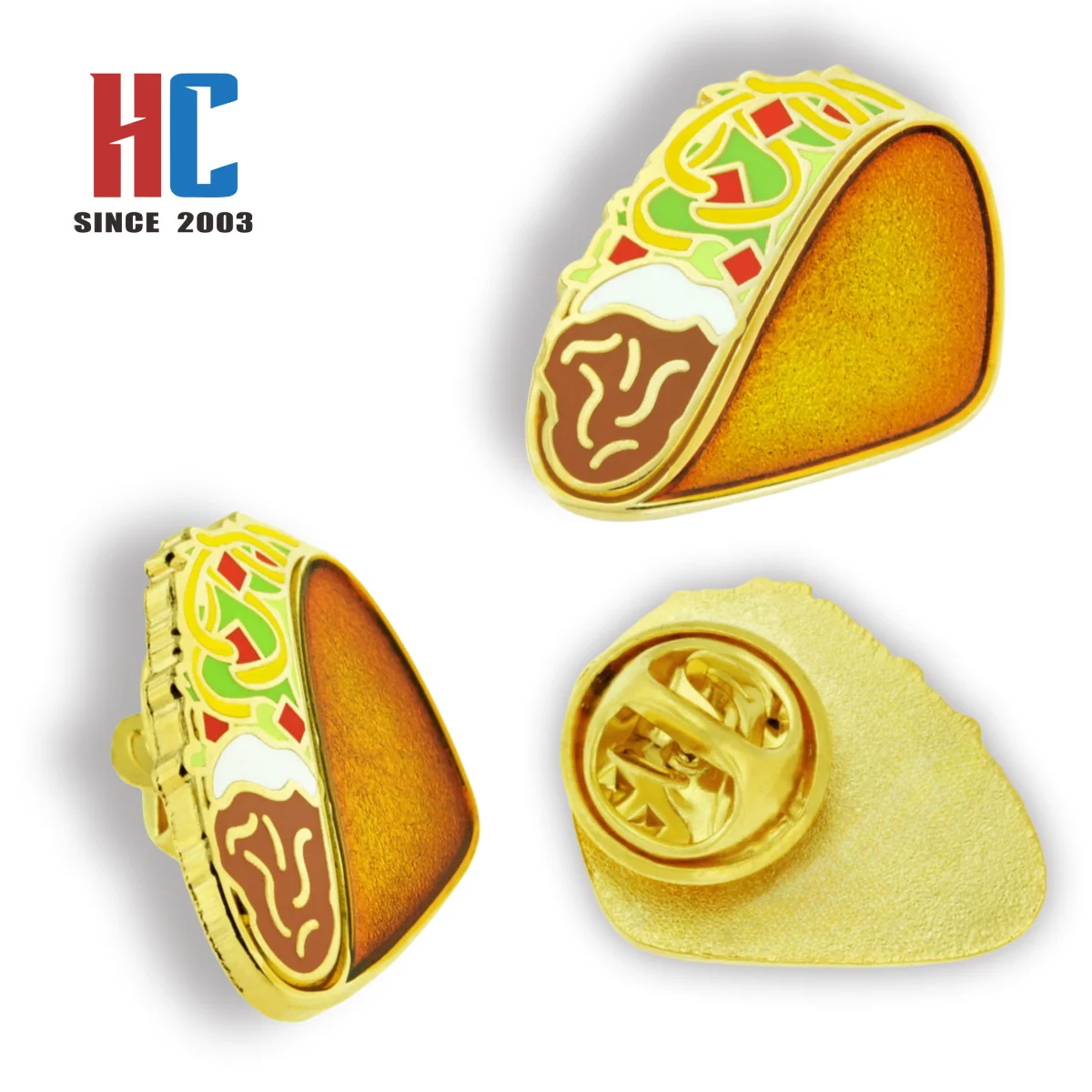 20 Years  Factory Custom Hard enamel beatiful  Mexico Taco metal Gift for Taco Lovers Plate Lapel Pin