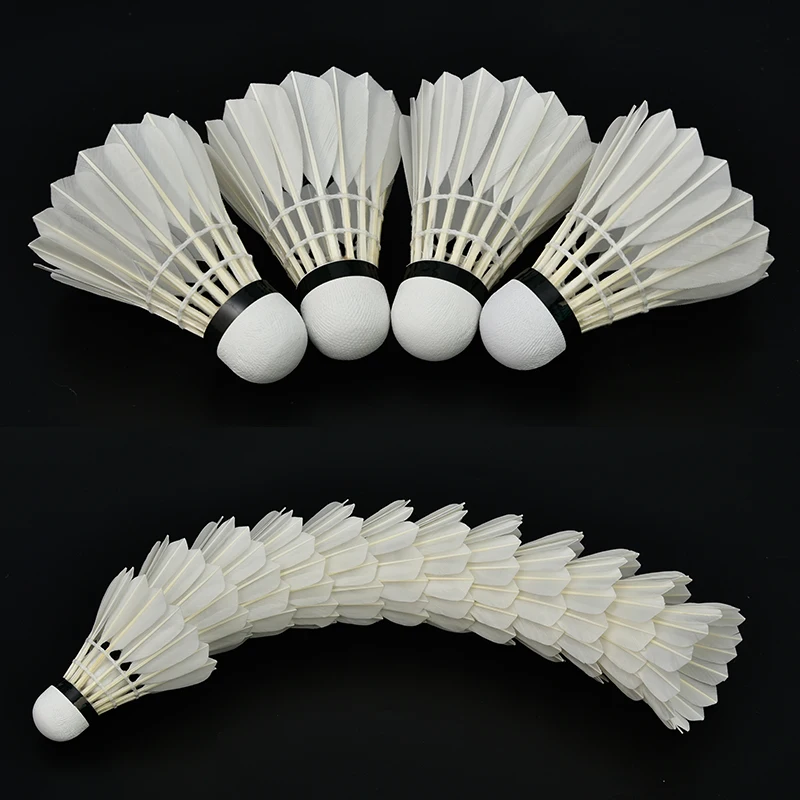 Воланы для бадминтона WHIZZ YS-9 с белыми утиными перьями, скорость 75, 76, 77, 78, для школьных тренировок