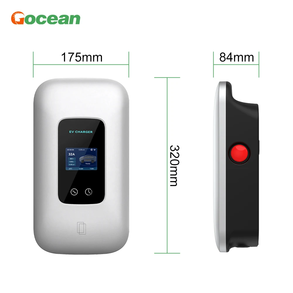 Type2 7KW CEE Plug EV Charging Station Wallbox 1 Phase 32A  APP 4G AC Electric Car Charger EV Charger Fast Charging with Wallbox