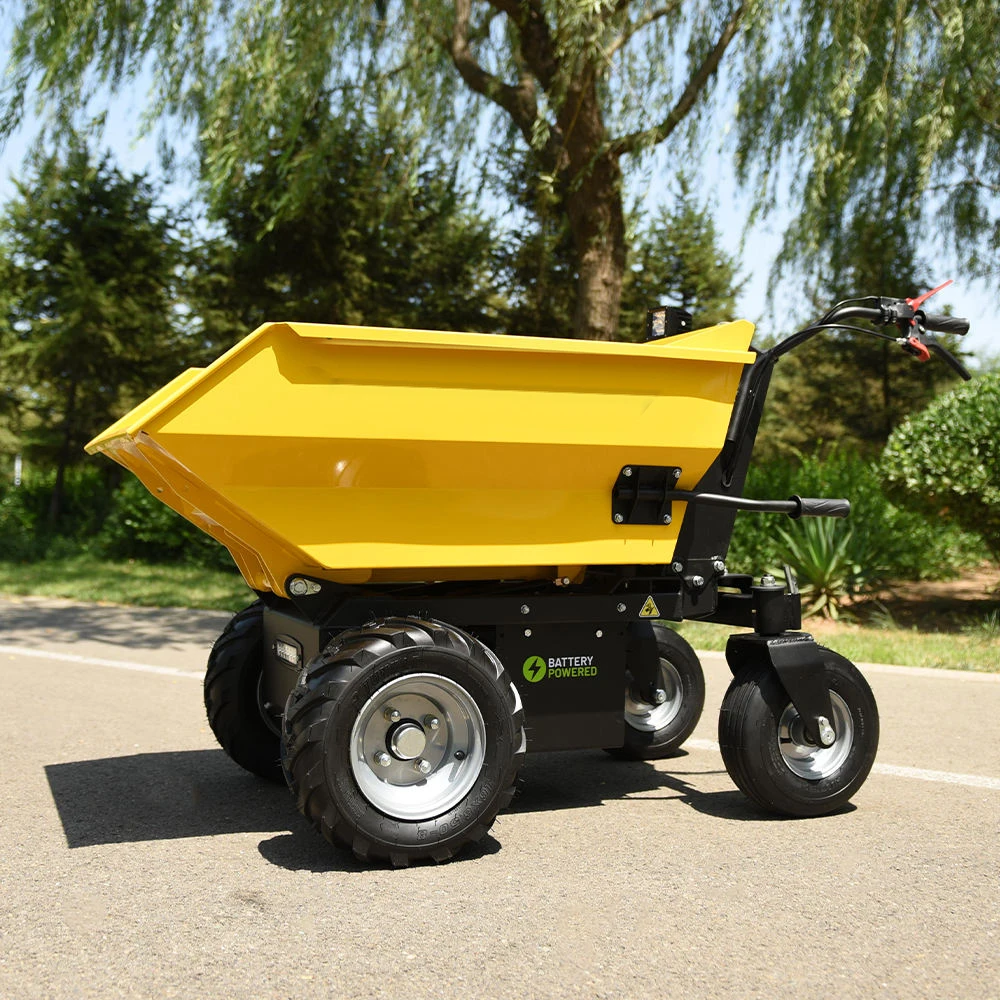 500KG hydraulic Site Small Truck Loader Mini Electric Power Wheel Barrow Dumper
