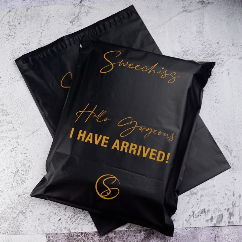 china factory made matte black mail envelopes mailer poly packing mailing plastic shipping satchels courier bag