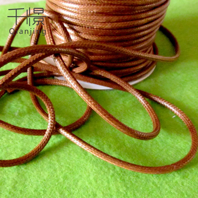 manufacturer supplier 3mm waxed round cord  leather feel draw cord  for garment or bags