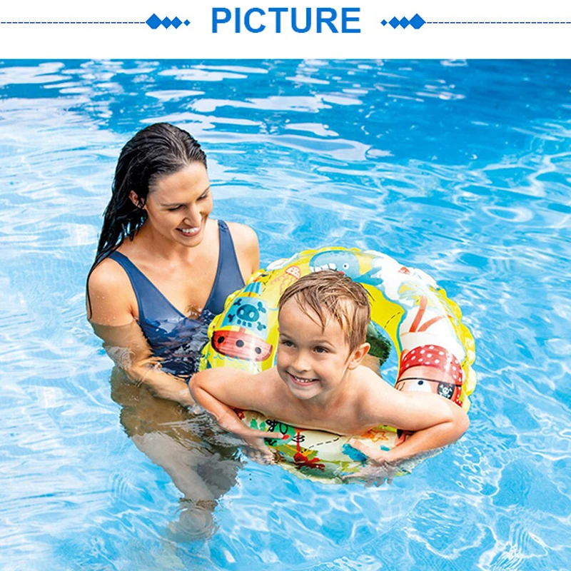 2021 summer style swimming ring with cup family soft swimming ring for kids