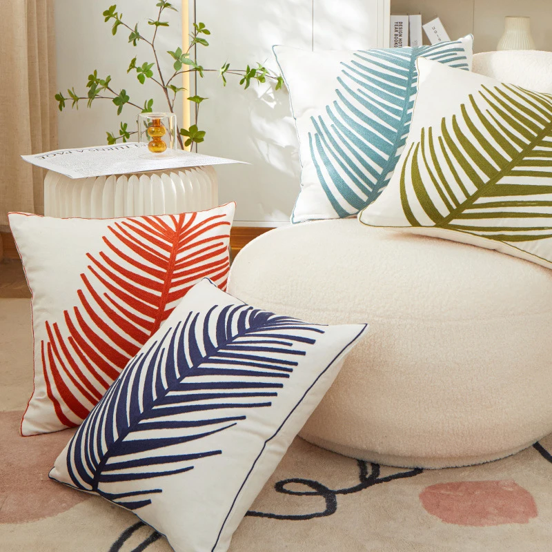 Factory Wholesale Cheap Price Embroidery Pillow Cover Accept Custom Square Amazon Hot Selling Embroidered Cushion Cover