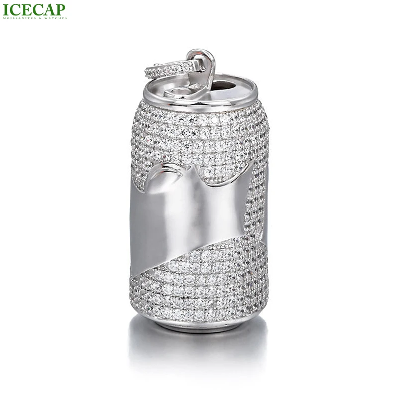 Custom Hiphop Cans First Aid Pill Capsule Fahion Jewelry S925 Lean Cup Sprite Can Drank Bottle VVS Moissanite Pendant For Gifts
