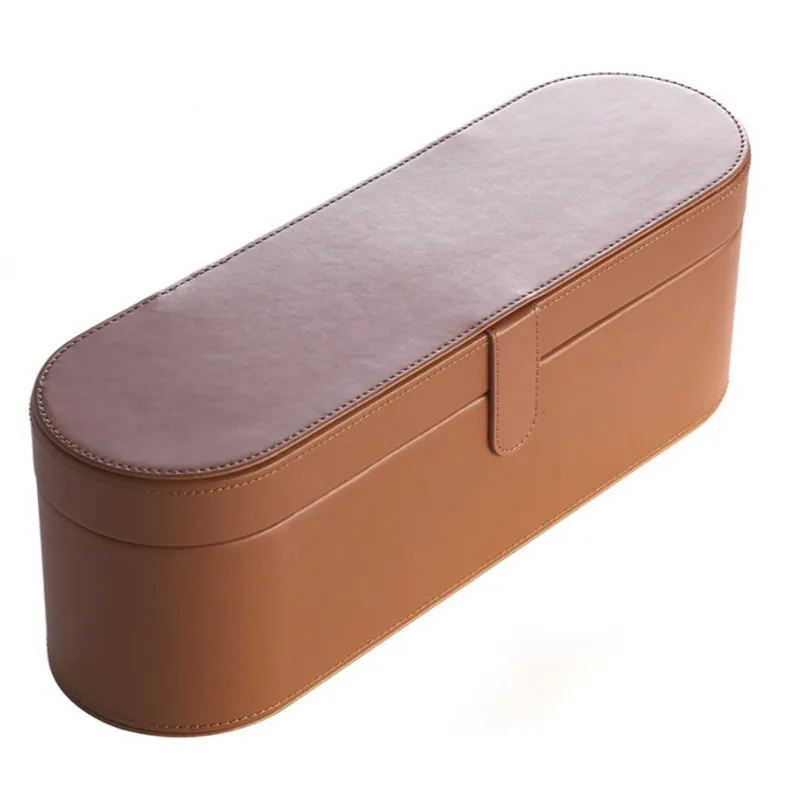 Magnetic Flip Leather Storage Box for Dyson Hair Dryer HD01 with Two Nozzles and PU Leather Travel Gift Case