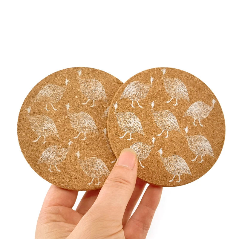 kitchen accessories Custom Farmhouse Kitchen Table Decor Accessories Heating Multi Color Natural Wooden Round Cork Coaster