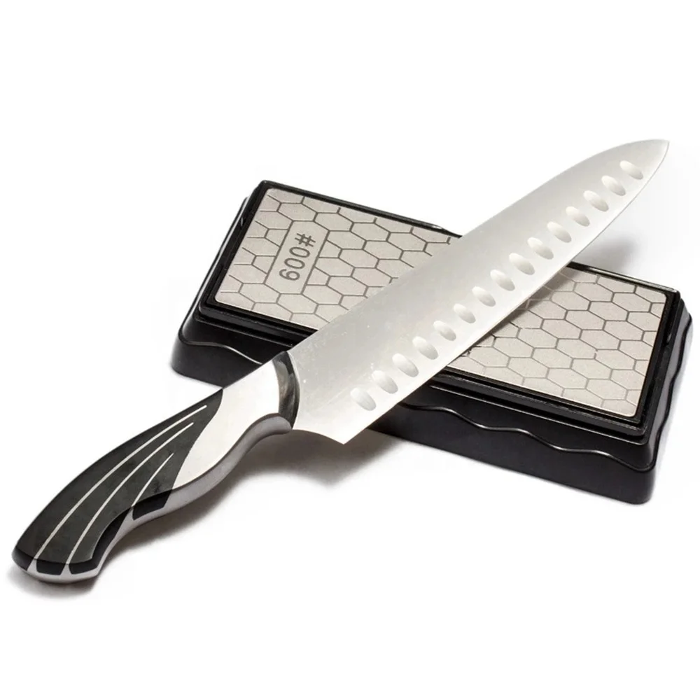 Knife Sharpener Whetstone Double Sided 600 1200 Grit Diamond Sharpening Stone
