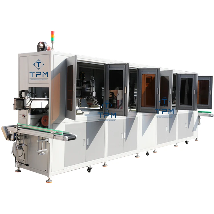 Fully Automatic 4 Colors Cup Cans Barrel Plastic Screen Printing Equipment Printer for Bottle
