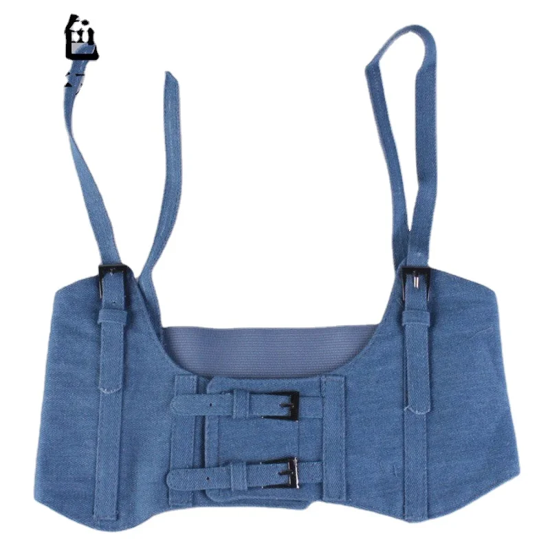 Factory direct sales Tight Elasticity Strap-style breast display with shirt skirt decoration Female belt