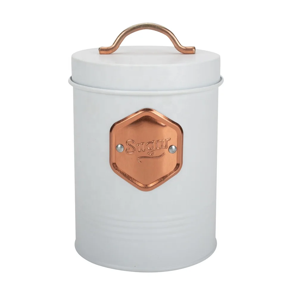 Профессиональное Точило для кухонных металлические чашки чая и кофе сахара печенье хлеб хранения меди тег канистры Олово набор из 5 пар