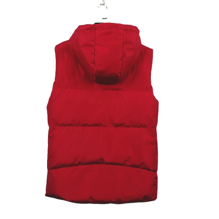 
Customize 230g polyester red warm padded sleeveless winter down vest men lightweight down vest 