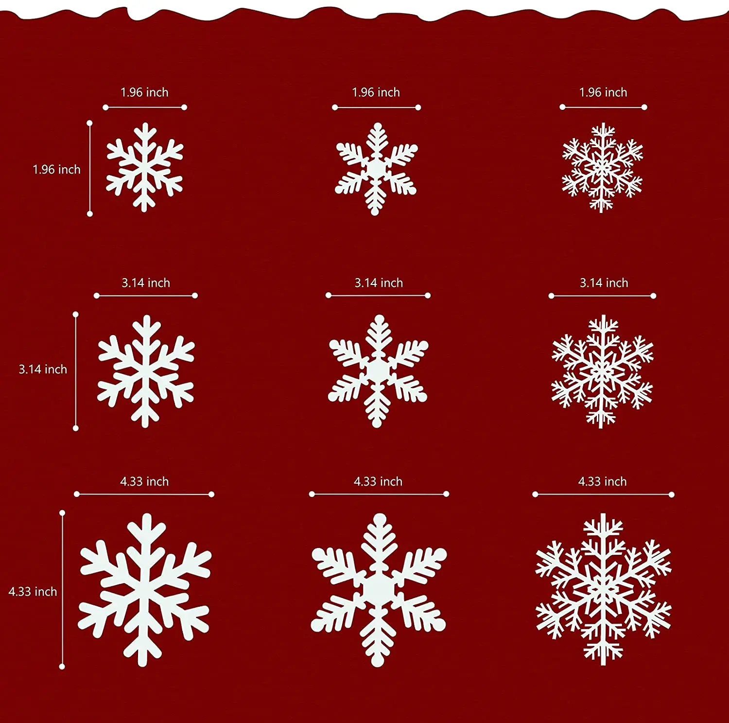 Christmas Window Decorations Christmas Window Stickers Static Snowflake Stickers Reusable Stickers