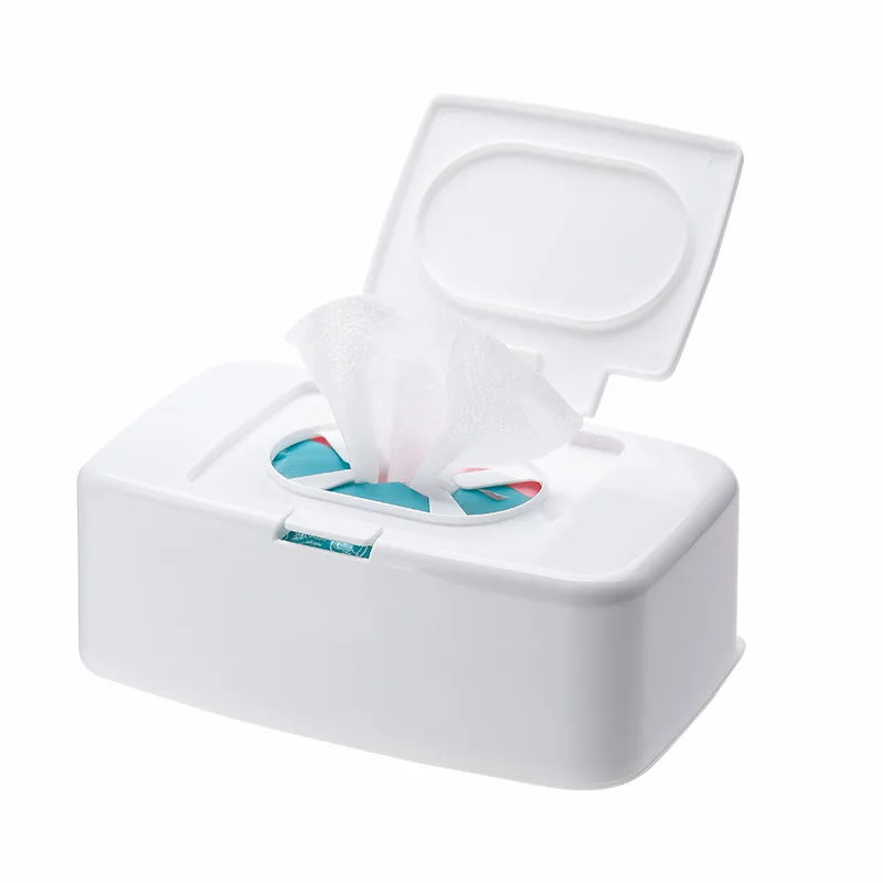 Wet Wipes Dispenser Easy One Push Flap Baby Wet Tissue Moisturizing Storage Box Case