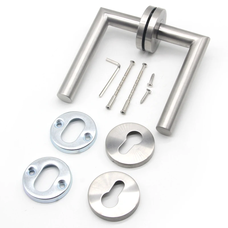 Home Brushed Brass Lock Model Long Door & Window Handles Interior Gold Luxury Main Stainless Steel Matte Black Door Handle